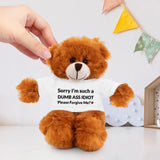 Sorry I'm Just A Dumb Ass Idiot Please Forgive Me - Personalized Teddy Bear With Tshirt - Best Sorry Gift For Wife Girlfriend - 304IHPNPBE443