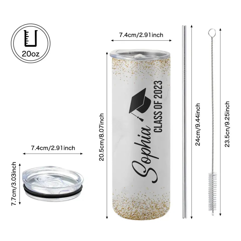 She Believed She Could So She Did Custom Tumbler Graduation Gift For Her