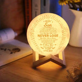 You Either Win Or Learn Just Go Forth And Aim For The Skies - 3D Moon Lamp With Remote Control - Gift For Son Daughter Baseball Lovers - Home Table Bedroom Decor - 305IHPBNLL553