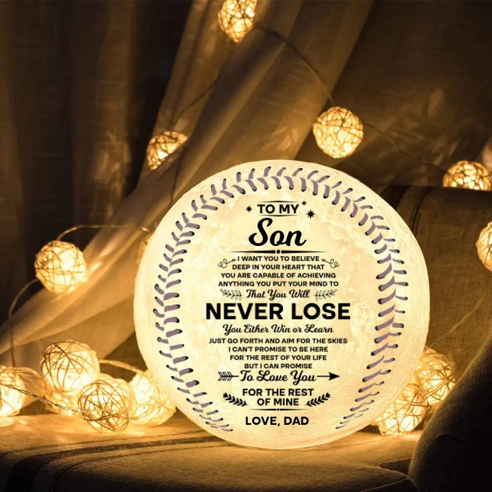 You Either Win Or Learn Just Go Forth And Aim For The Skies Personalized 3D Moon Lamp