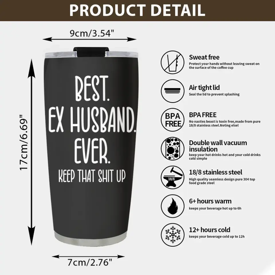 Best Ex Husband Ever Personalized 20oz Stainless Tumbler
