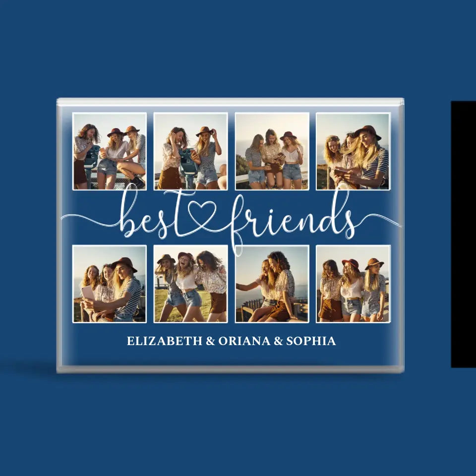Best Friends Forever - Personalized Acrylic Plaque - Upload Photo & Custom Name