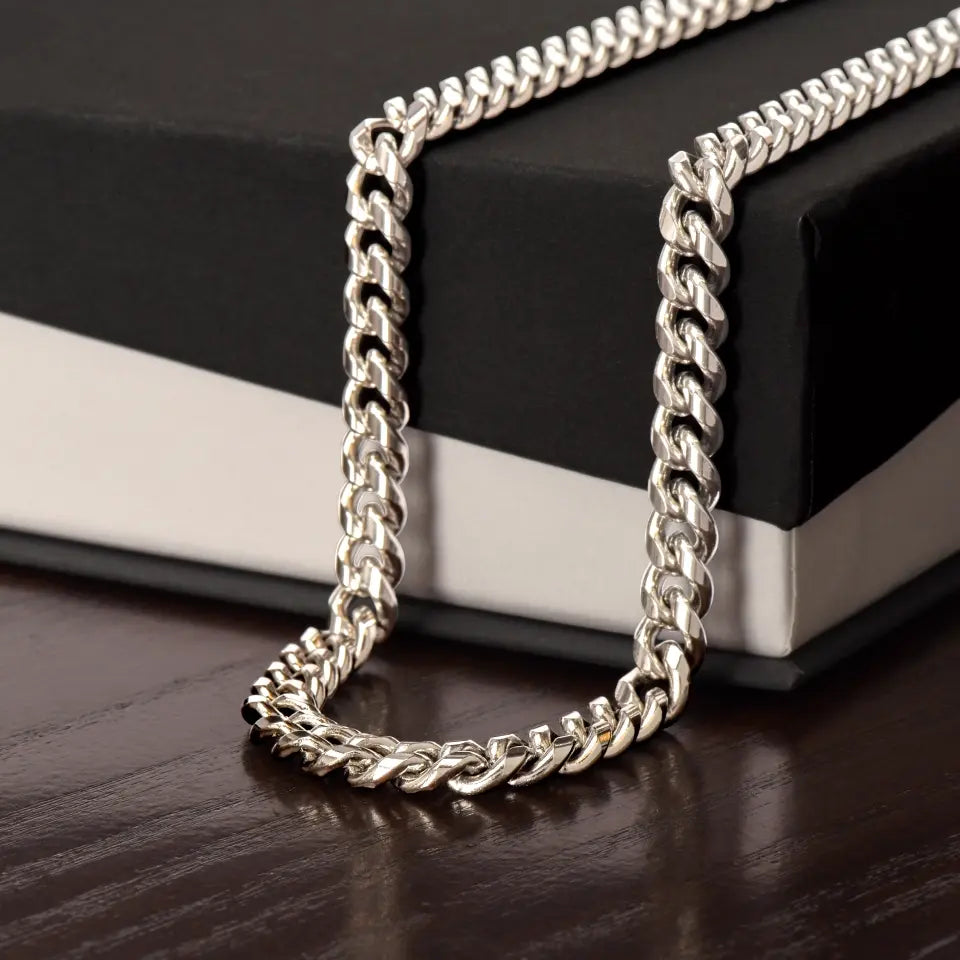 To My Son-in-Law on Your Wedding Day, Welcome to the Family - Cuban Chain - Gift For Son-In-Law