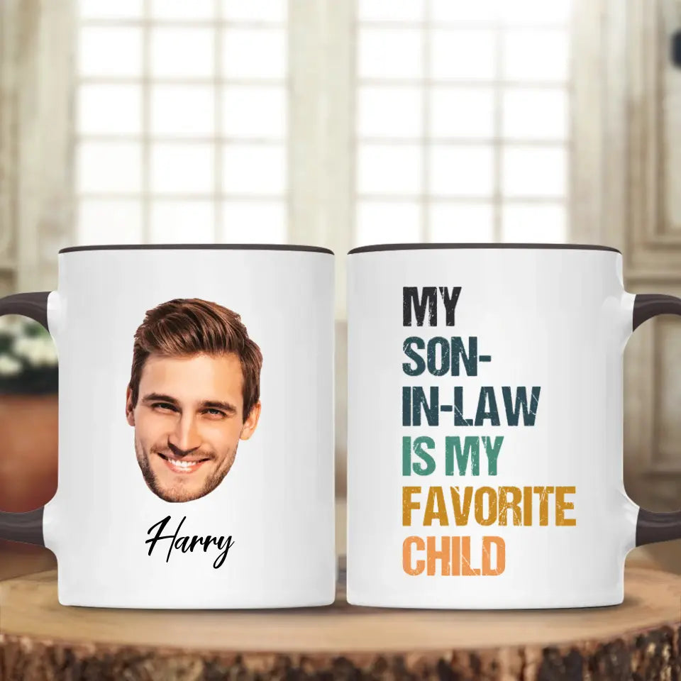 My Daughter-in-law/Son-in-law is My Favorite Child - Personalized Mug with Photo - Custom Coffee Mug - Funny Gifts