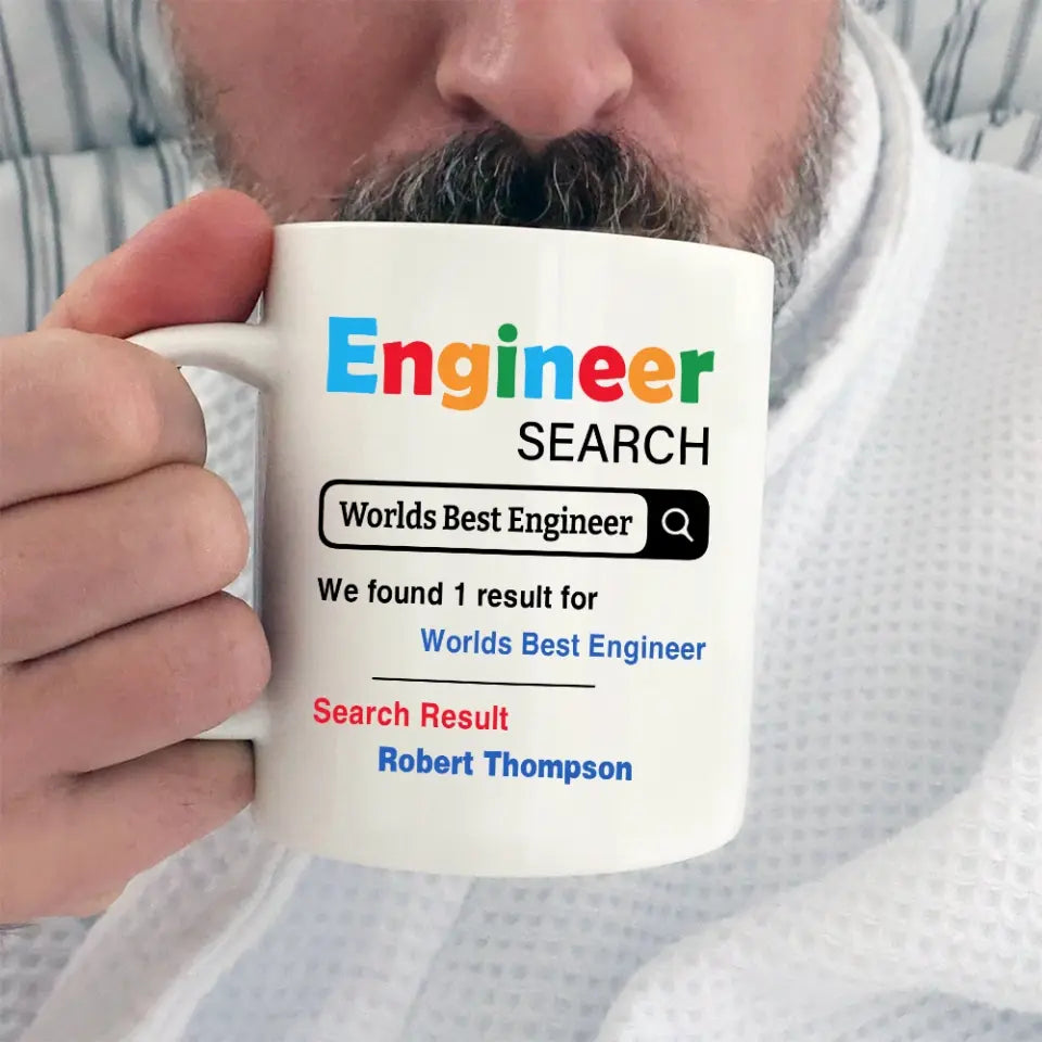 Engineer Search Worlds Best Engineer Custom Mug Retirement Gift