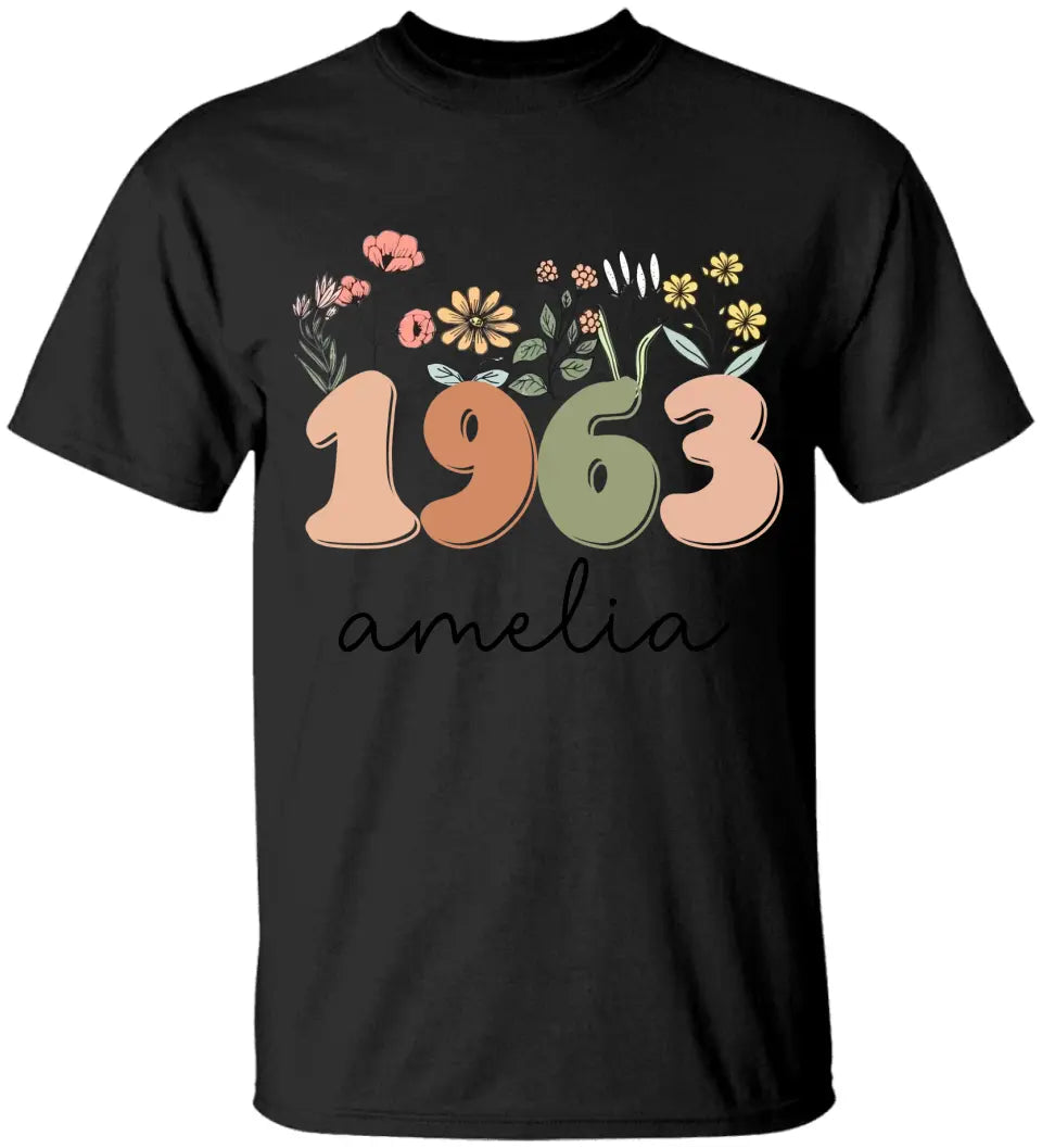 Boho Floral Vintage Custom Tshirt Birthday Gift For Mom
