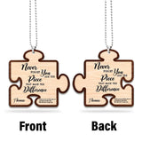 Never Forget You Are the Piece That Made the Difference - Personalized Name - Custom Text - Wooden Ornament - Home Office Decor - Thank You/Appreciation Gift for Mentor Principal Professor Teacher Coaches - 305ICNLNOR638