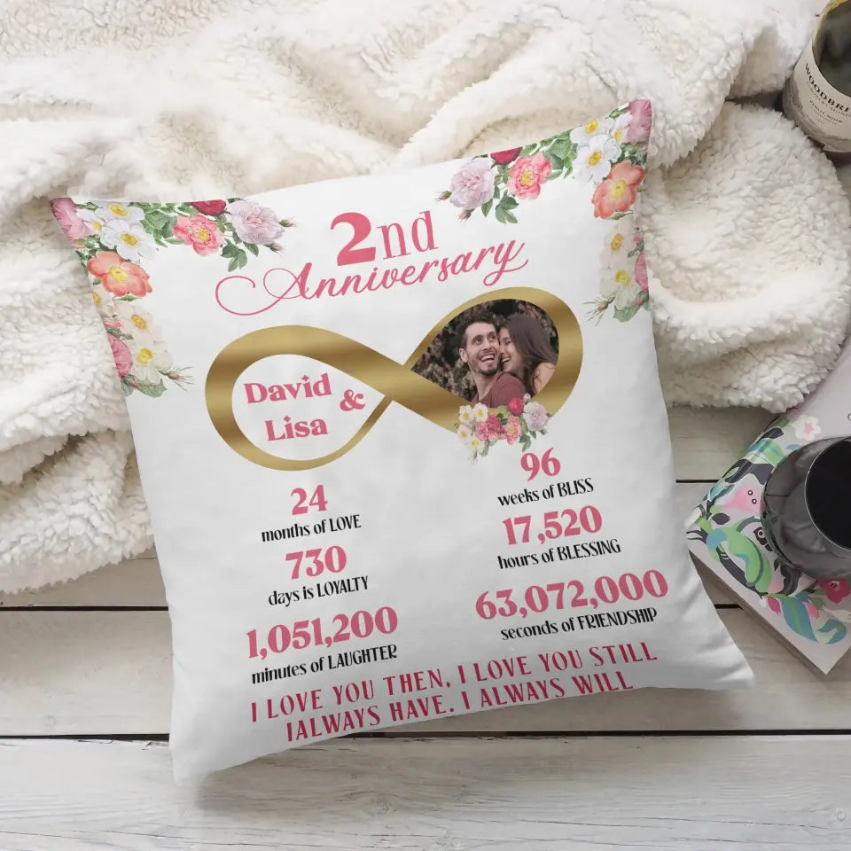 Happy 2nd Anniversary I Love You I Always Have Personalized Pillow
