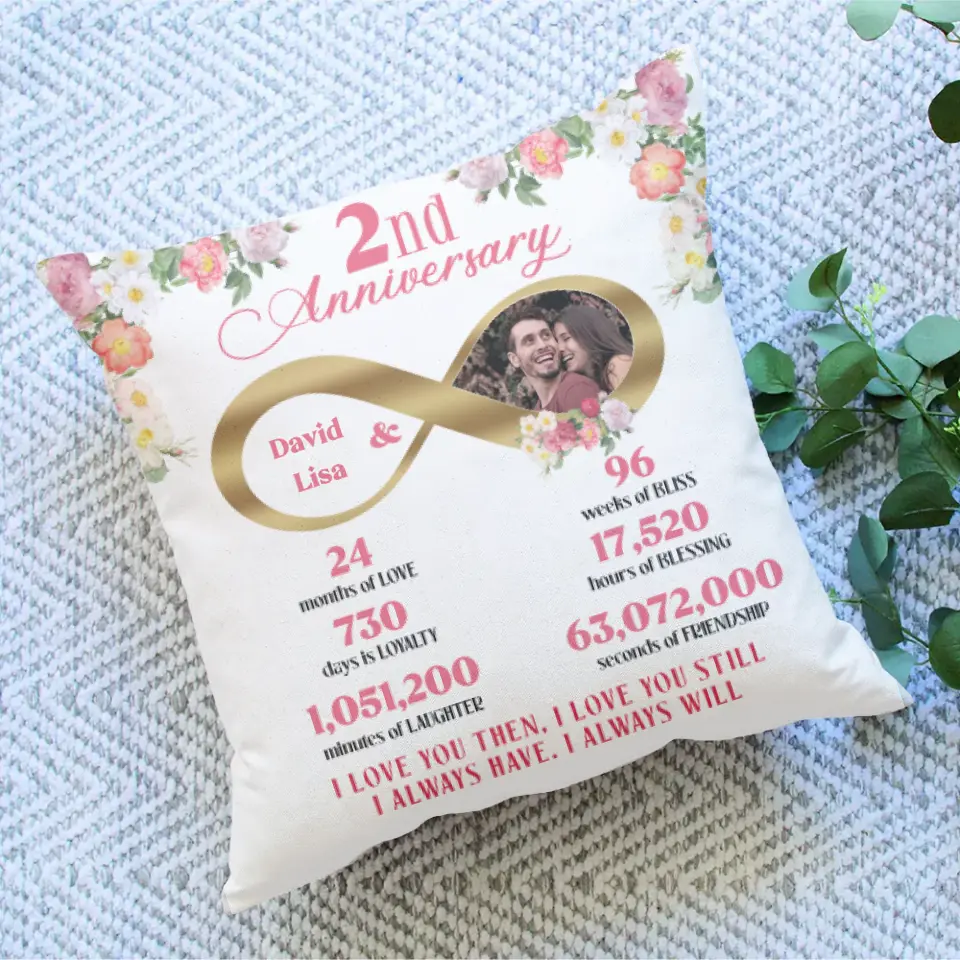 Happy 2nd Anniversary I Love You I Always Have Personalized Pillow