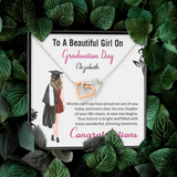 To A Beautiful Girl On Graduation Day - Personalized Necklace - Women's Jewelry - Best Gift For Friends For Girl For Her On Graduation Day - Best Graduation Gift For Daughter/Sister - 305IHPNPJE576