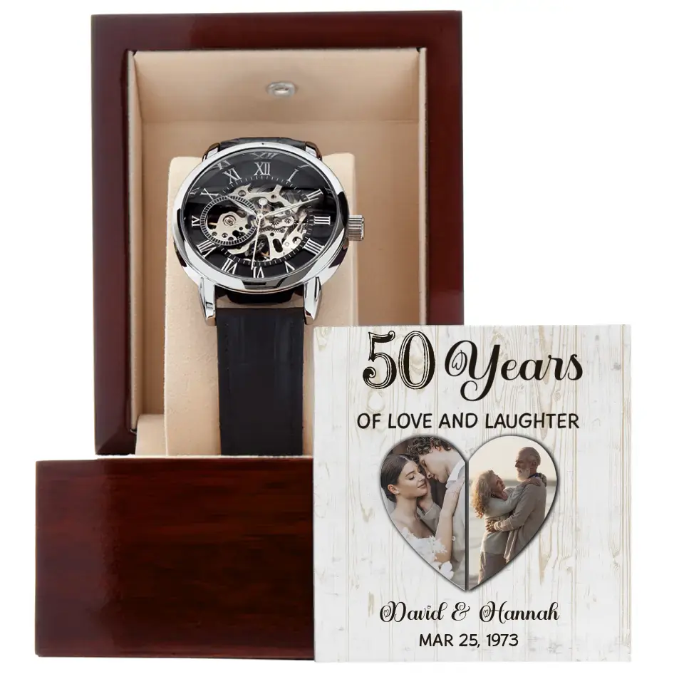 Custom Frame 25th Anniversary Photo Personalized Watch