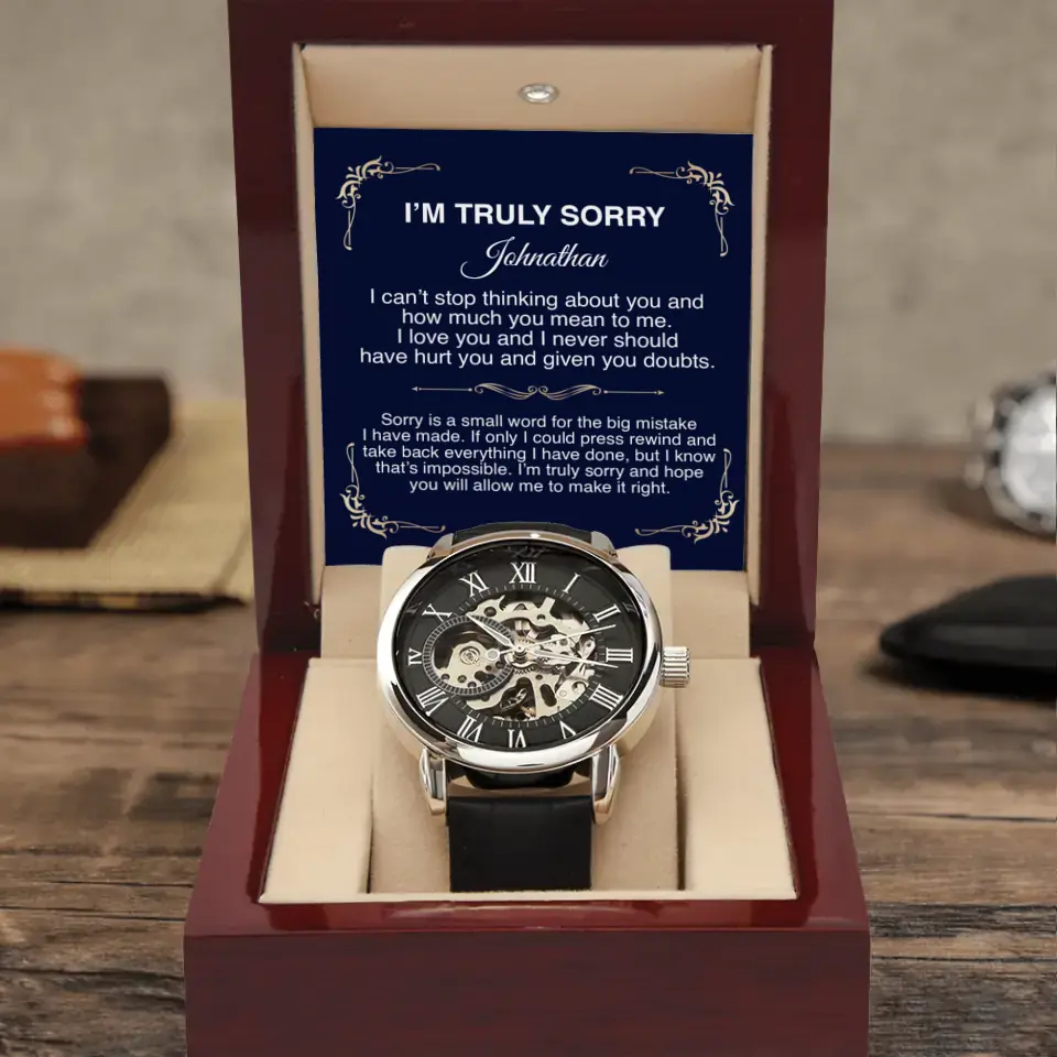 I'm Truly Sorry | Personalized Men's Watch