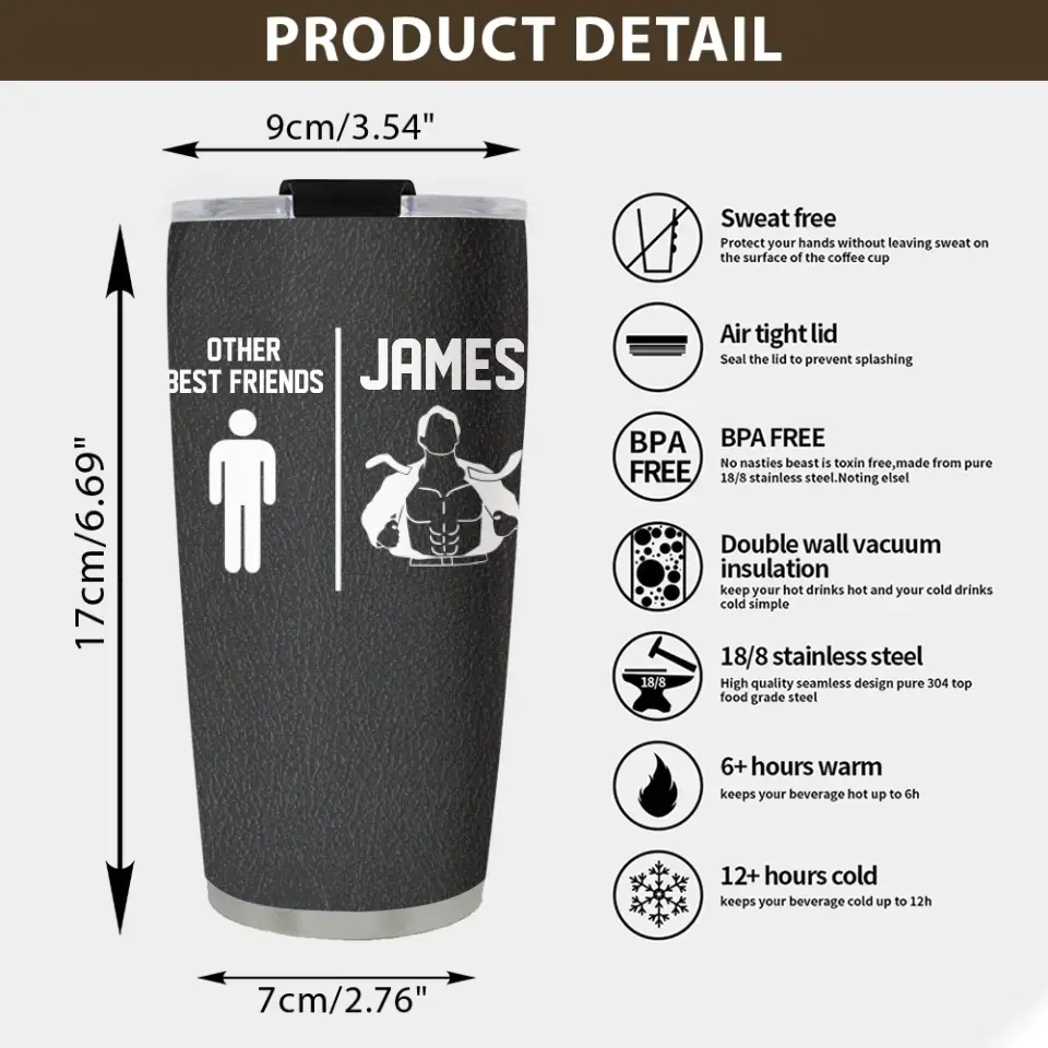 Funny Sarcastic, Other Best Friends - Personalized Stainless Tumbler - Funny Gift For Best Friend