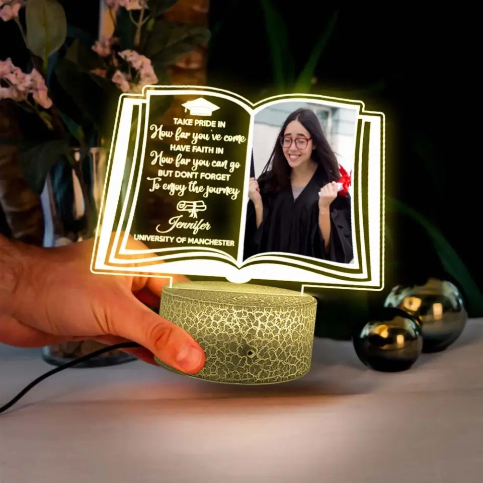 Take Pride In How Far You've Come Personalized Led Light