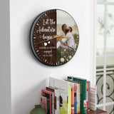 Let The Adventure Begin - Wooden/Acrylic Wall Clock - Best Gift For Couple On Anniversaries | 306IHPNPWC636