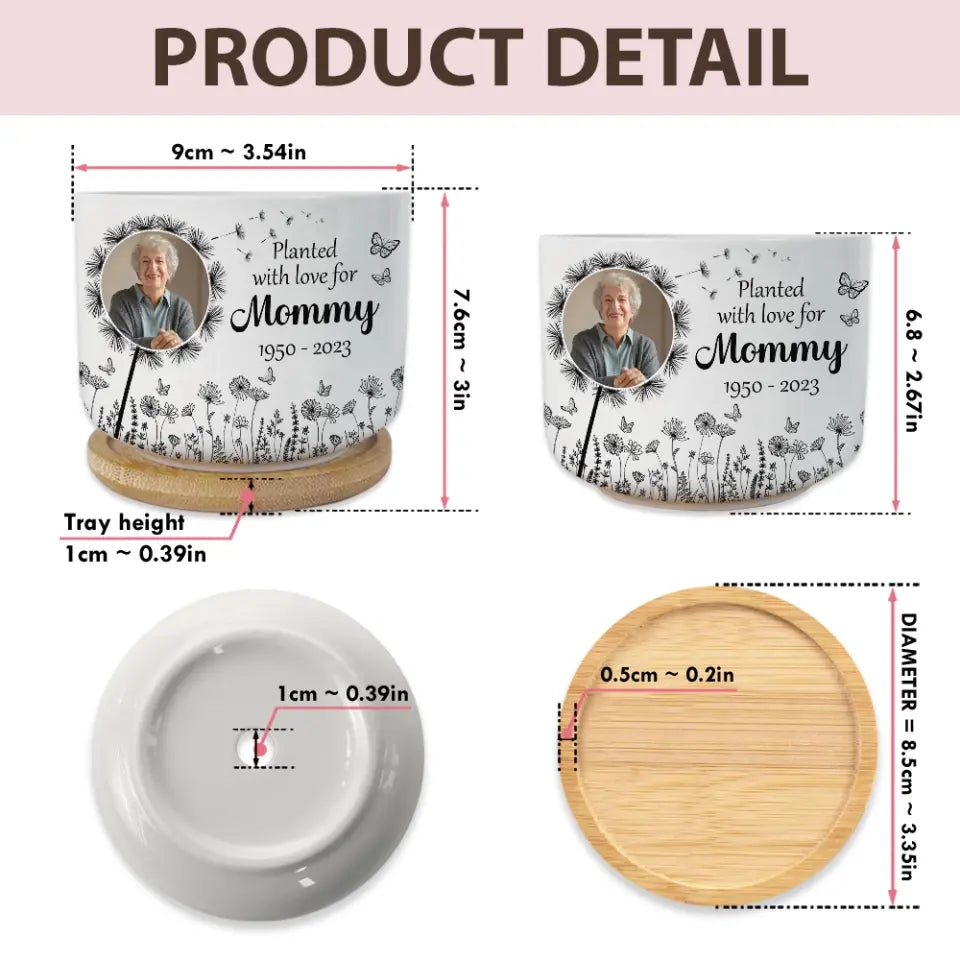 Planted With Love For - Ceramic Plant Pot