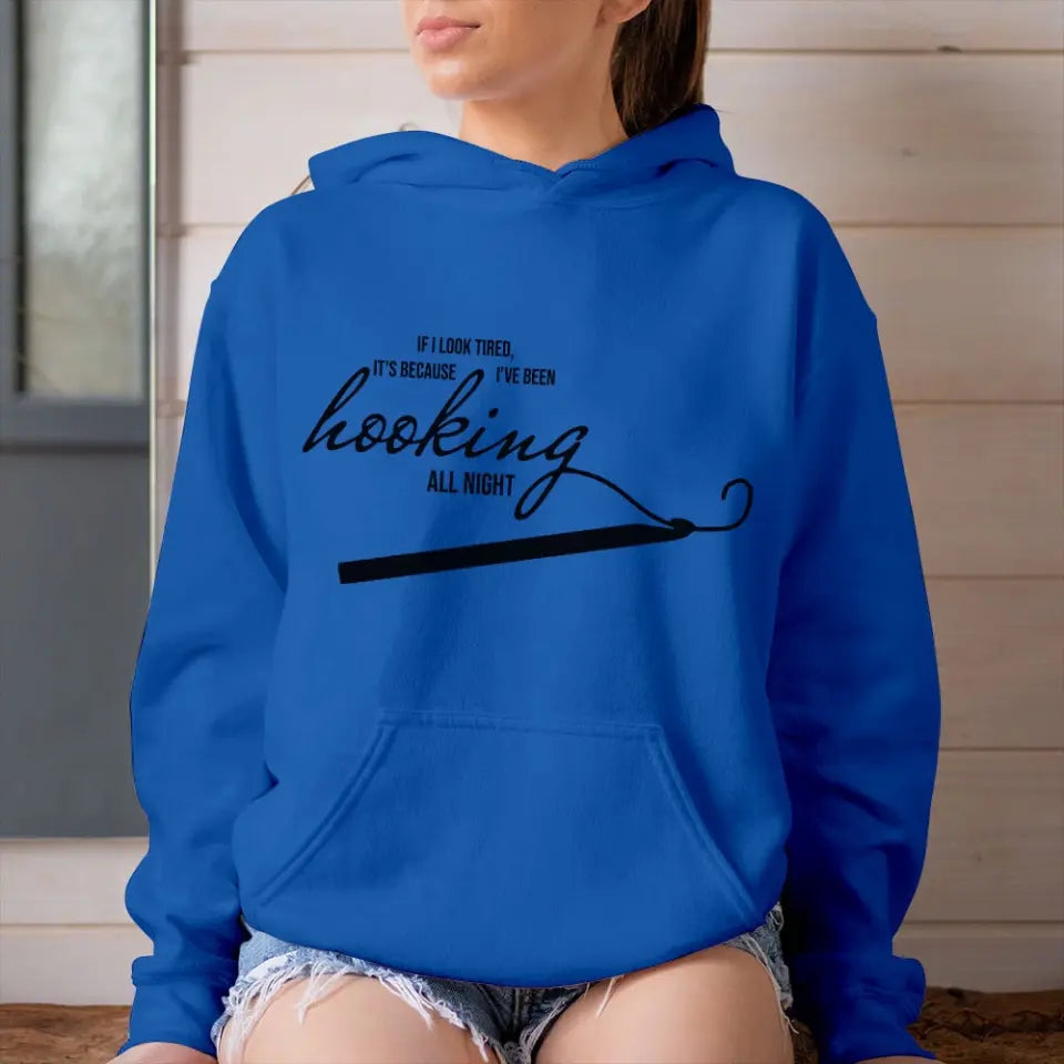 Yarn Pocket Hoodie with Crochet/Knitting Graphic- Standard Hoodie