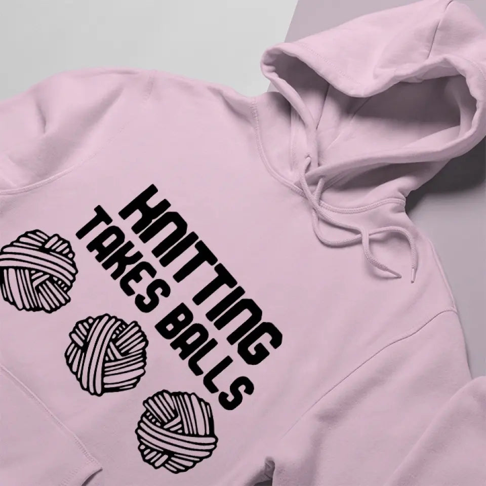 Yarn Pocket Hoodie with Crochet/Knitting Graphic- Standard Hoodie