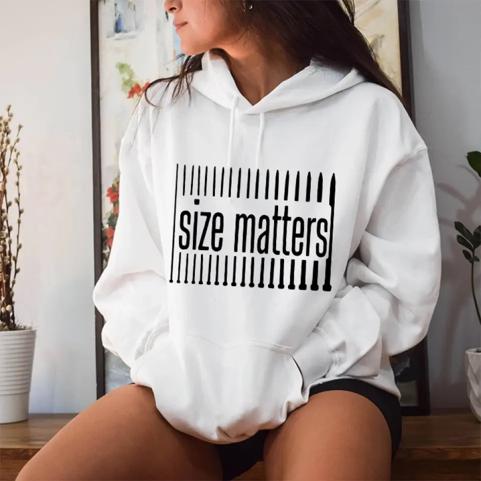 Yarn Pocket Hoodie with Crochet/Knitting Graphic- Standard Hoodie