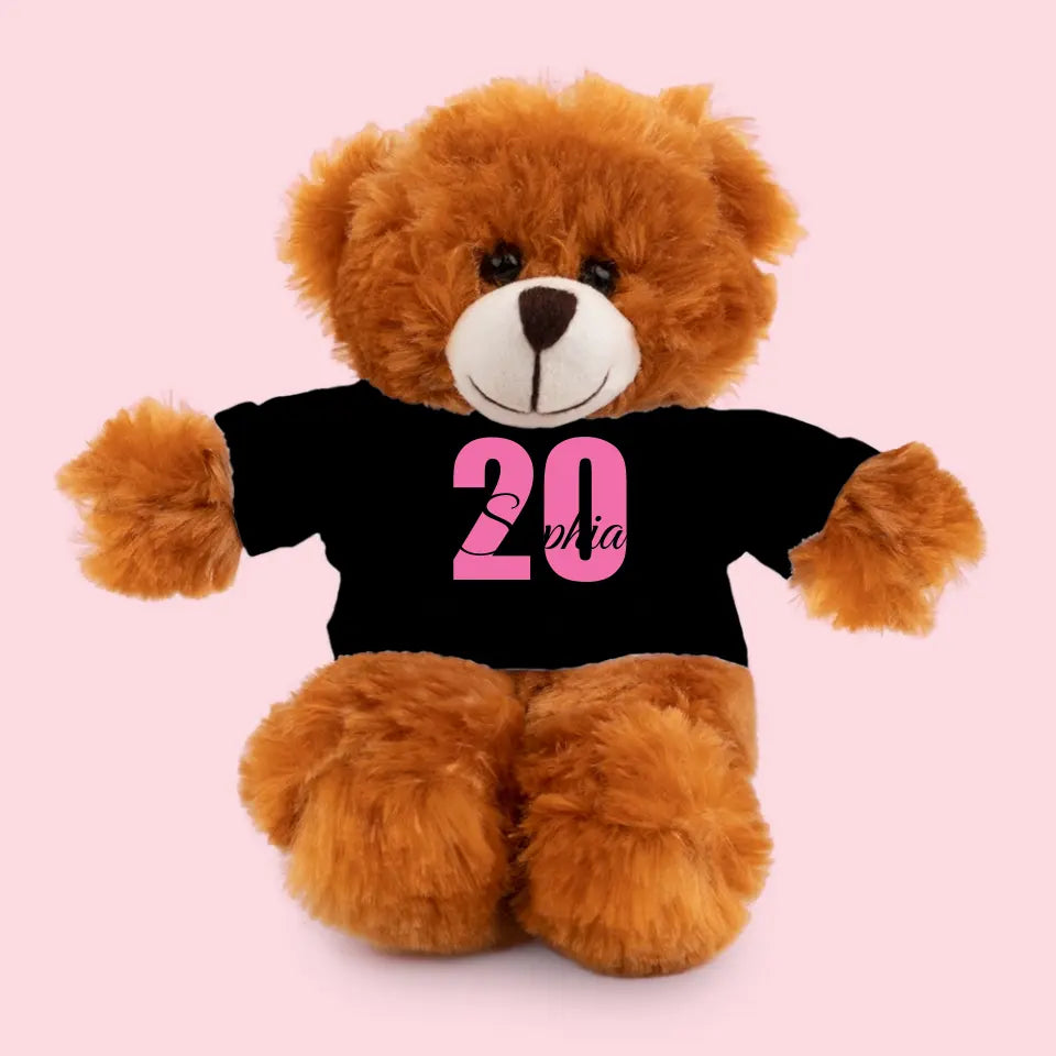 Best Wishes On Your Birthday - Personalized Teddy Bear With White Tshirt - Best Birthday Gifts For Family Dad Mom Daughters Nieces - 304IHPTLBE451