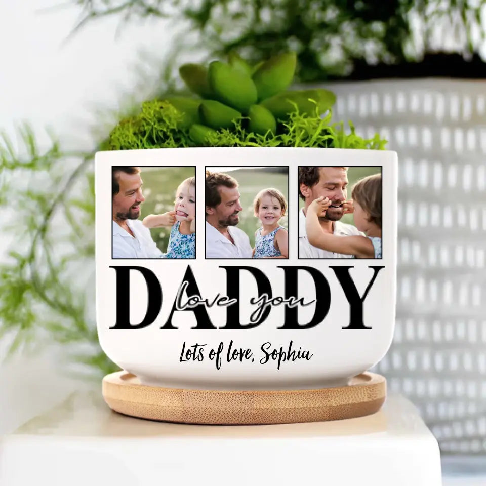 Love You Daddy/Mommy Personalized Plant Pot