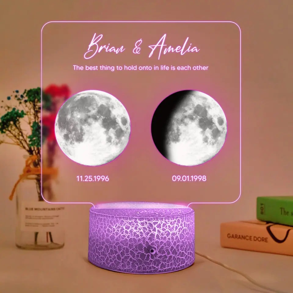 The Best Thing To Hold Onto In Life Is Each Other - Personalized Led Light - Gift For Couples