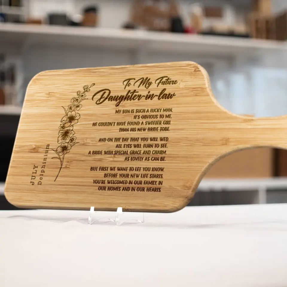 Letter To A Future Daughter In Law Custom Wooden Board Wedding Gift