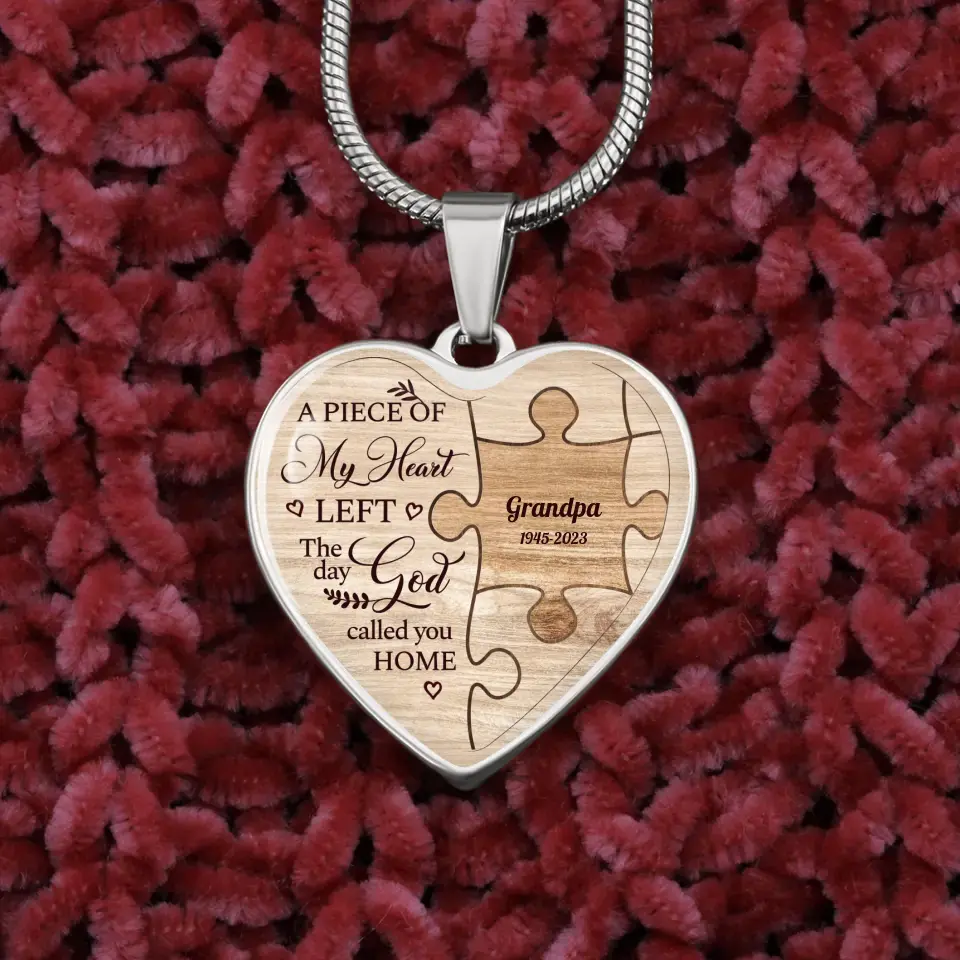 A Piece Of My Heart Personalized Heart Keychain Memorial Gift