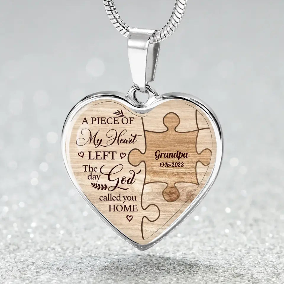 A Piece Of My Heart Personalized Heart Keychain Memorial Gift