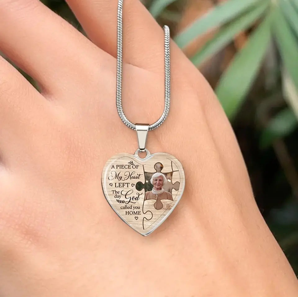A Piece Of My Heart Personalized Heart Keychain Memorial Gift