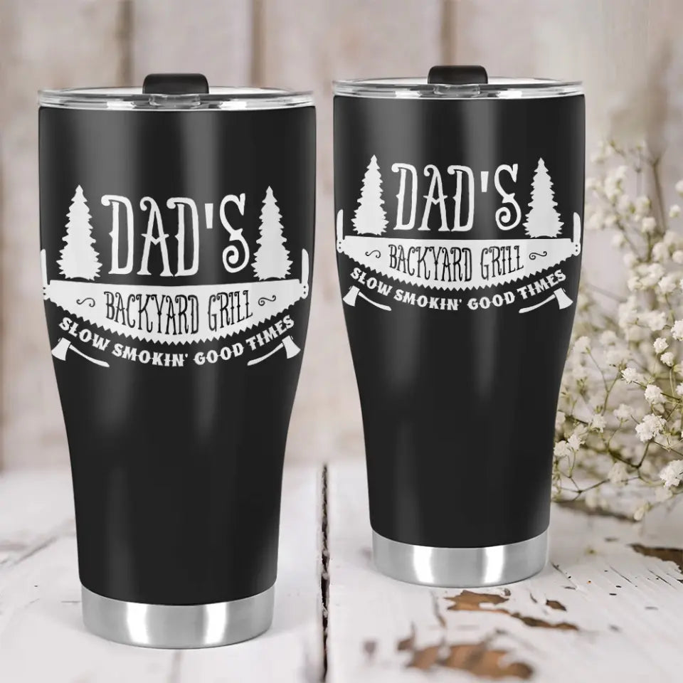 Dad's Backyard Grill Curved Tumbler