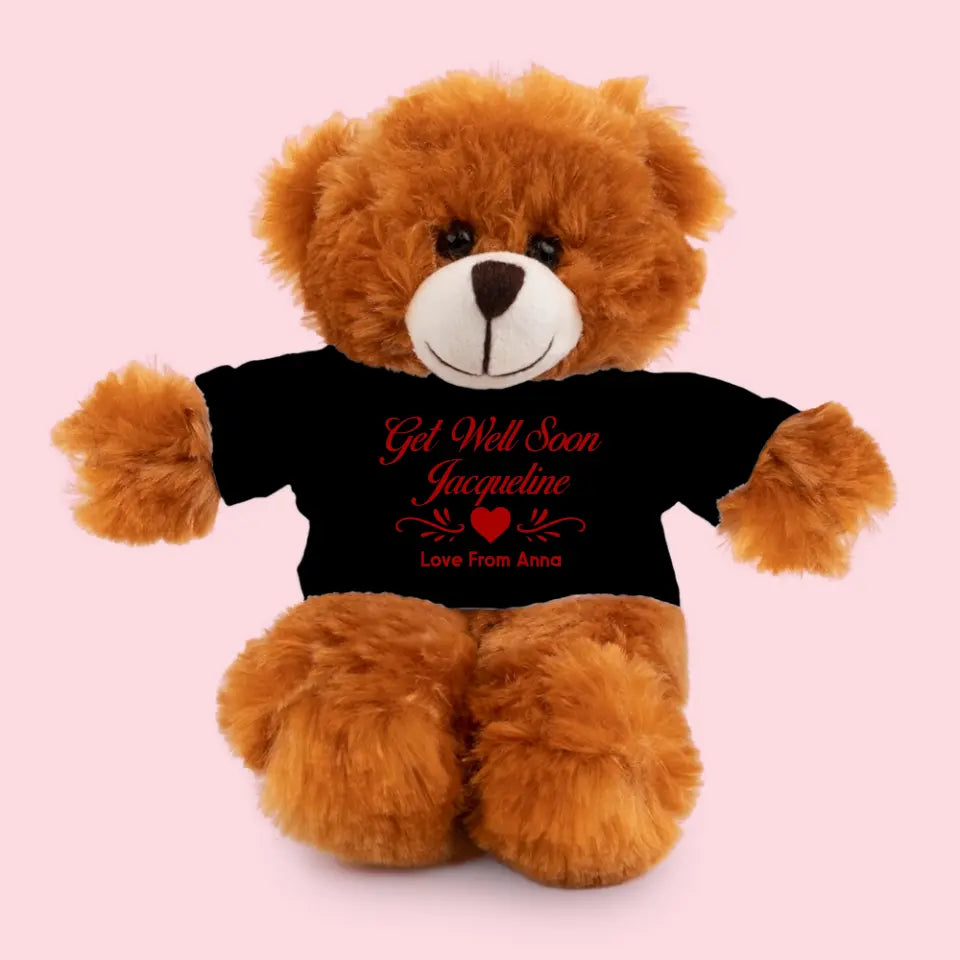 Get Well Soon Teddy Bear With T-shirt