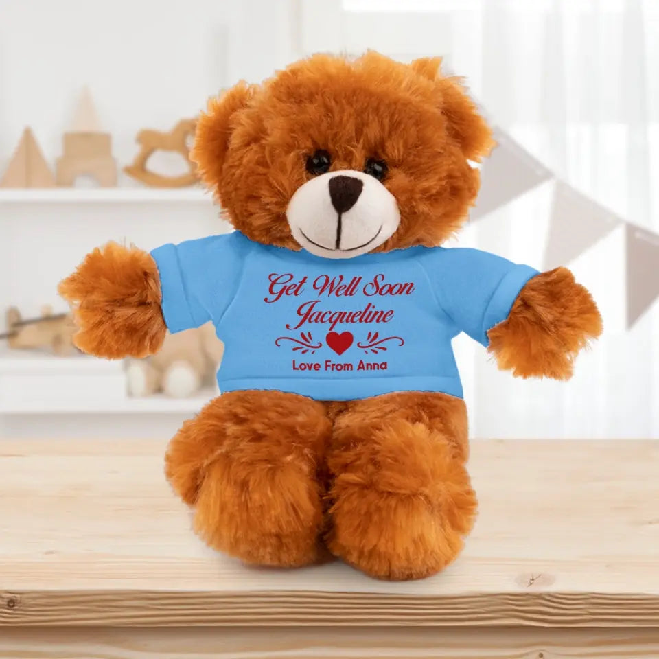 Get Well Soon Teddy Bear With T-shirt