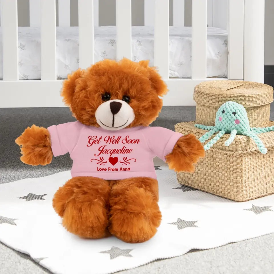 Get Well Soon Teddy Bear With T-shirt