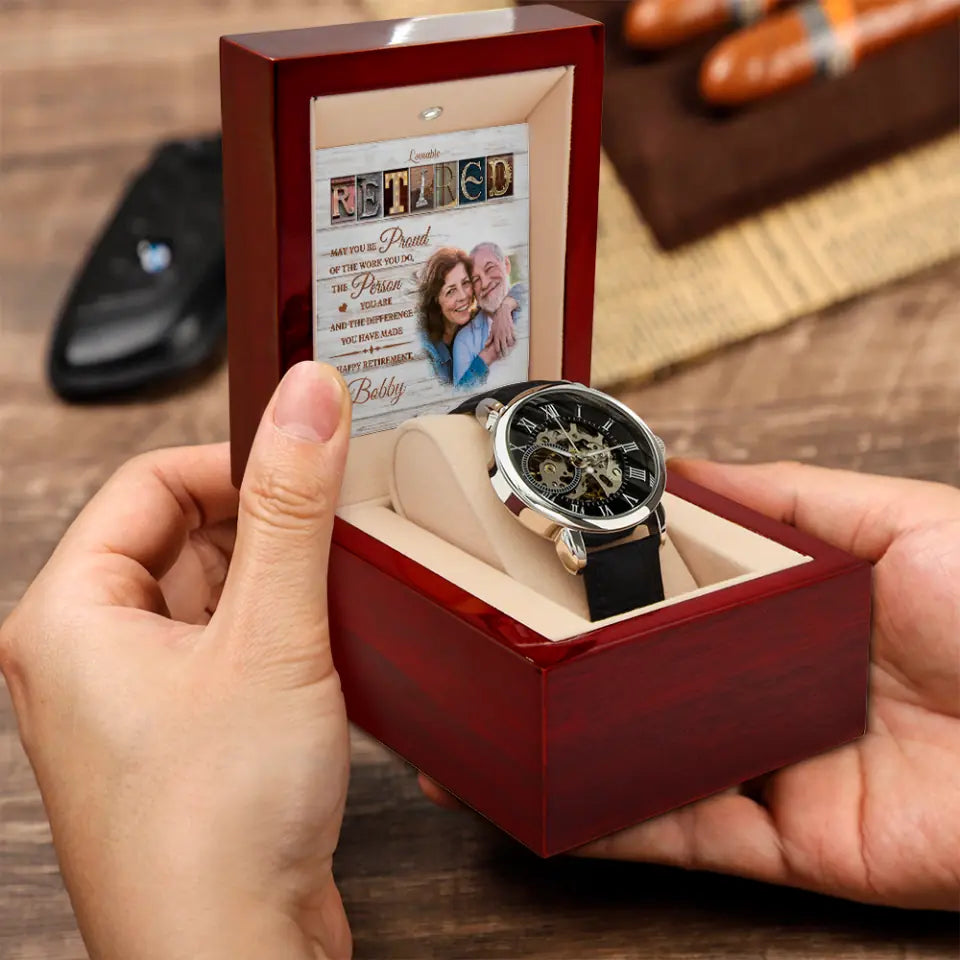 May You Be Proud Of The Work You Do - Watch Luxury Box With LED Light - Gift For Retirement | 306IHPBNWA749