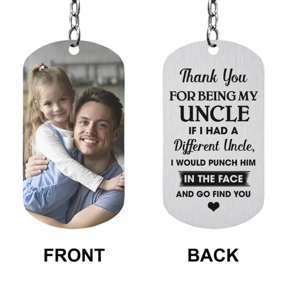 Thank You For Being My Uncle Keychain