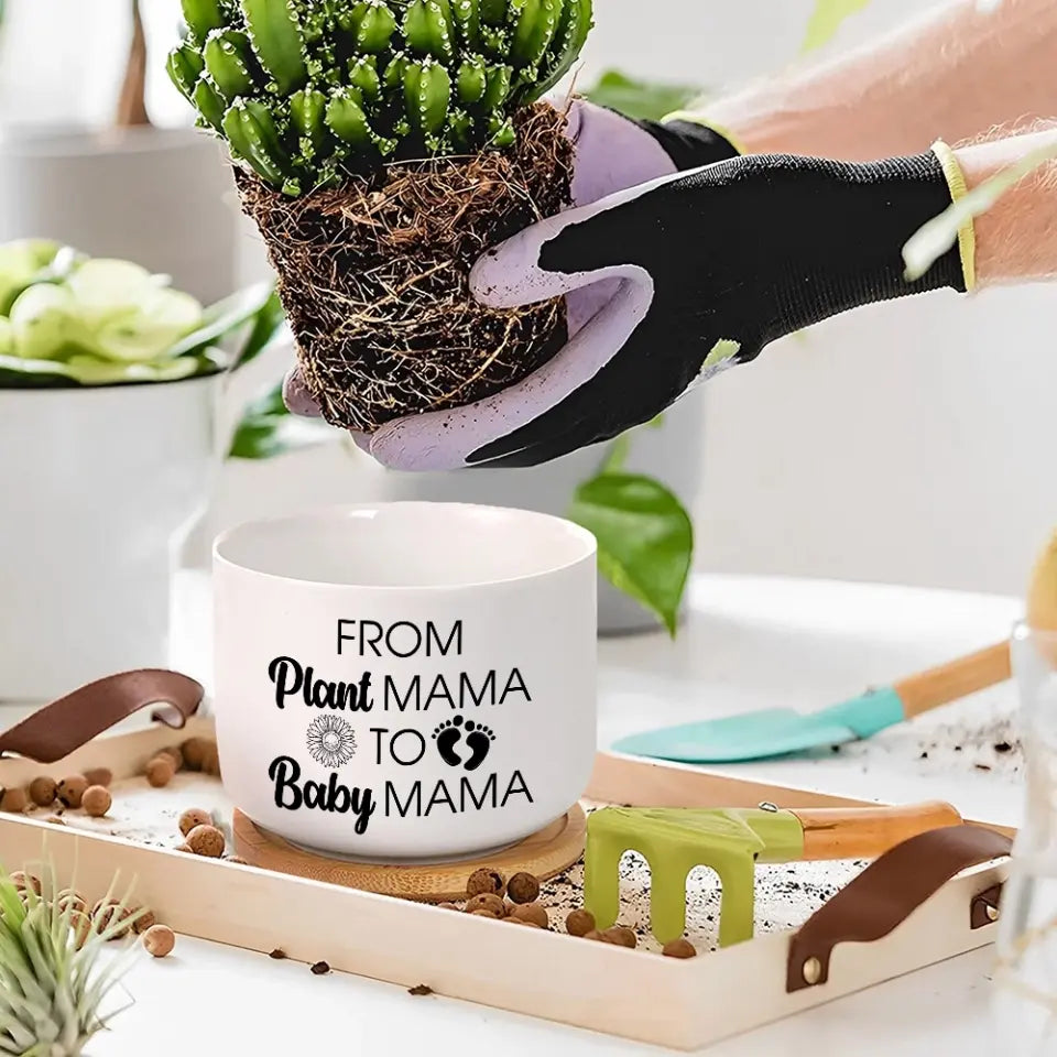 From Plant Mama To Baby Mama - Special Plant Pot - Pregnant Mom Gift