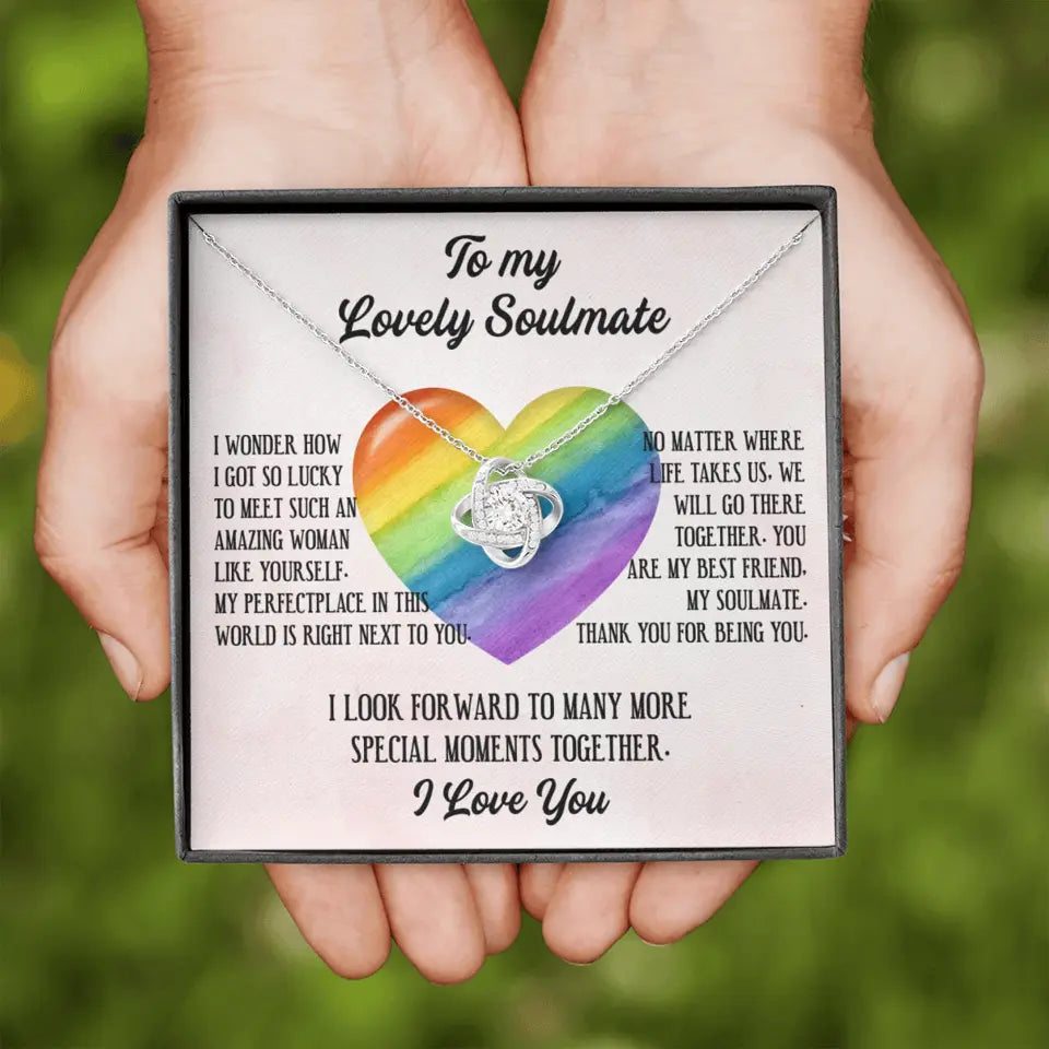 To My Lovely Soulmate I Love You Personalized Necklace