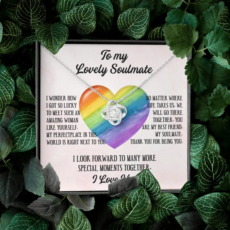 To My Lovely Soulmate I Love You Personalized Necklace