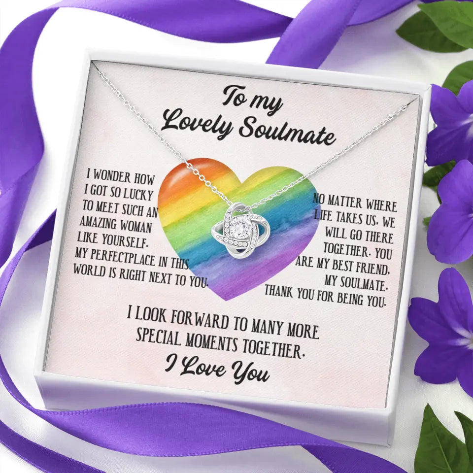 To My Lovely Soulmate I Love You Personalized Necklace