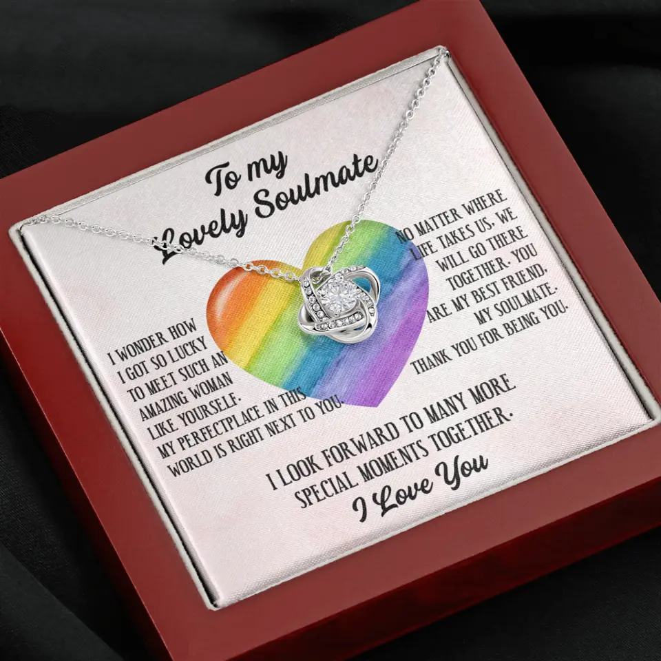 To My Lovely Soulmate I Love You Personalized Necklace