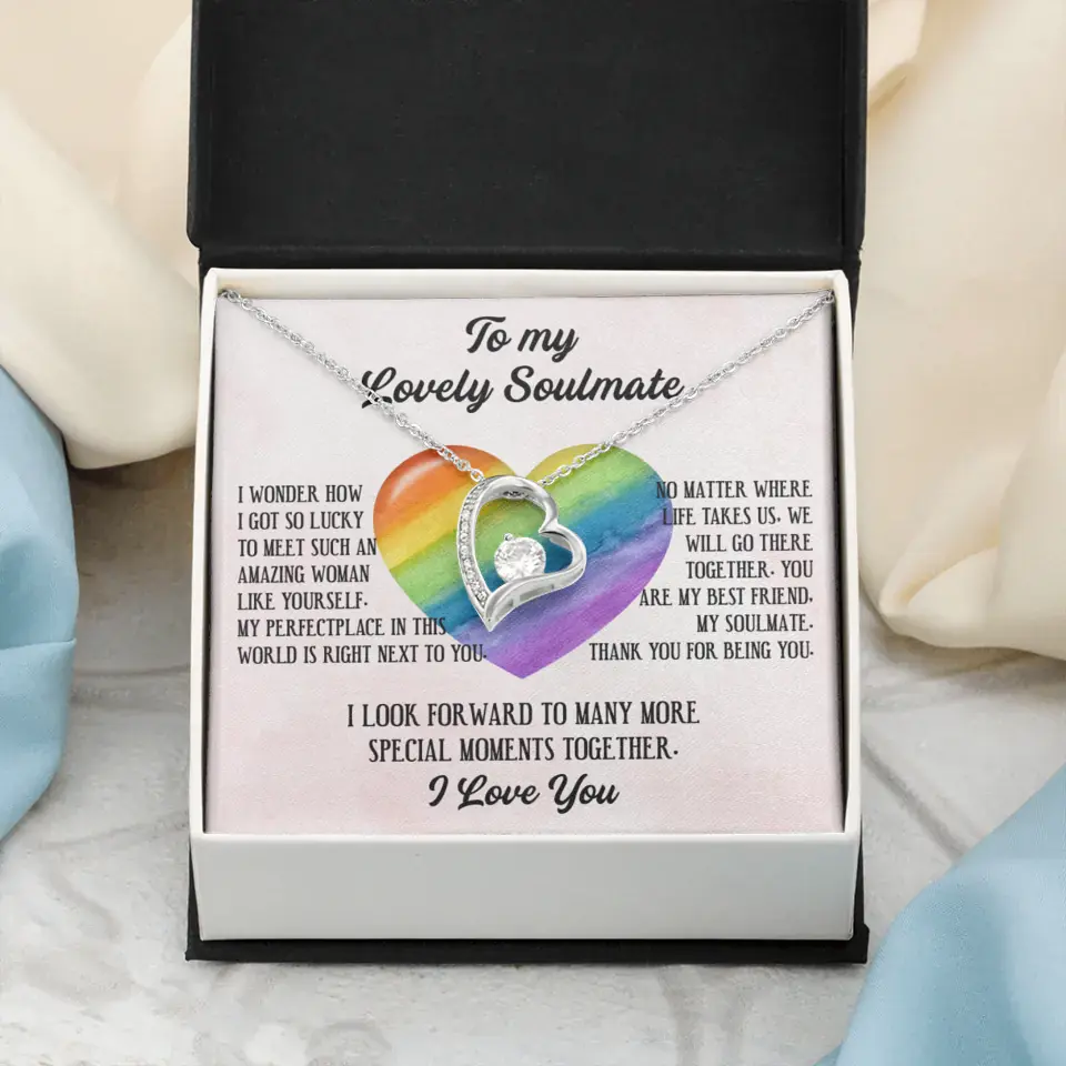 To My Lovely Soulmate I Love You Personalized Necklace