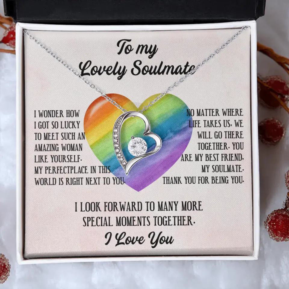 To My Lovely Soulmate I Love You Personalized Necklace