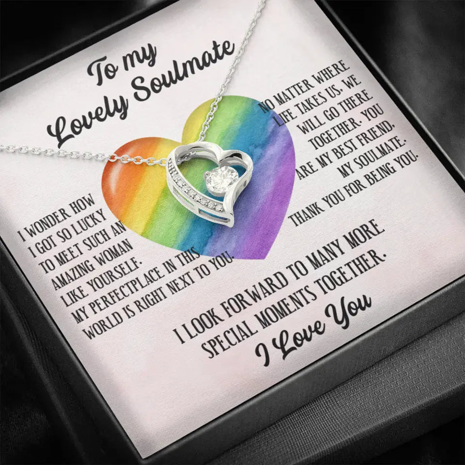 To My Lovely Soulmate I Love You Personalized Necklace