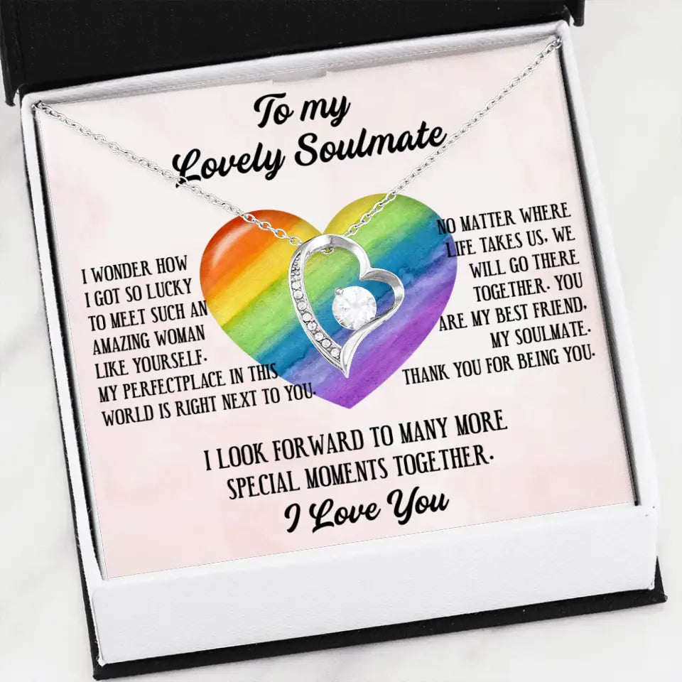 To My Lovely Soulmate I Love You Personalized Necklace