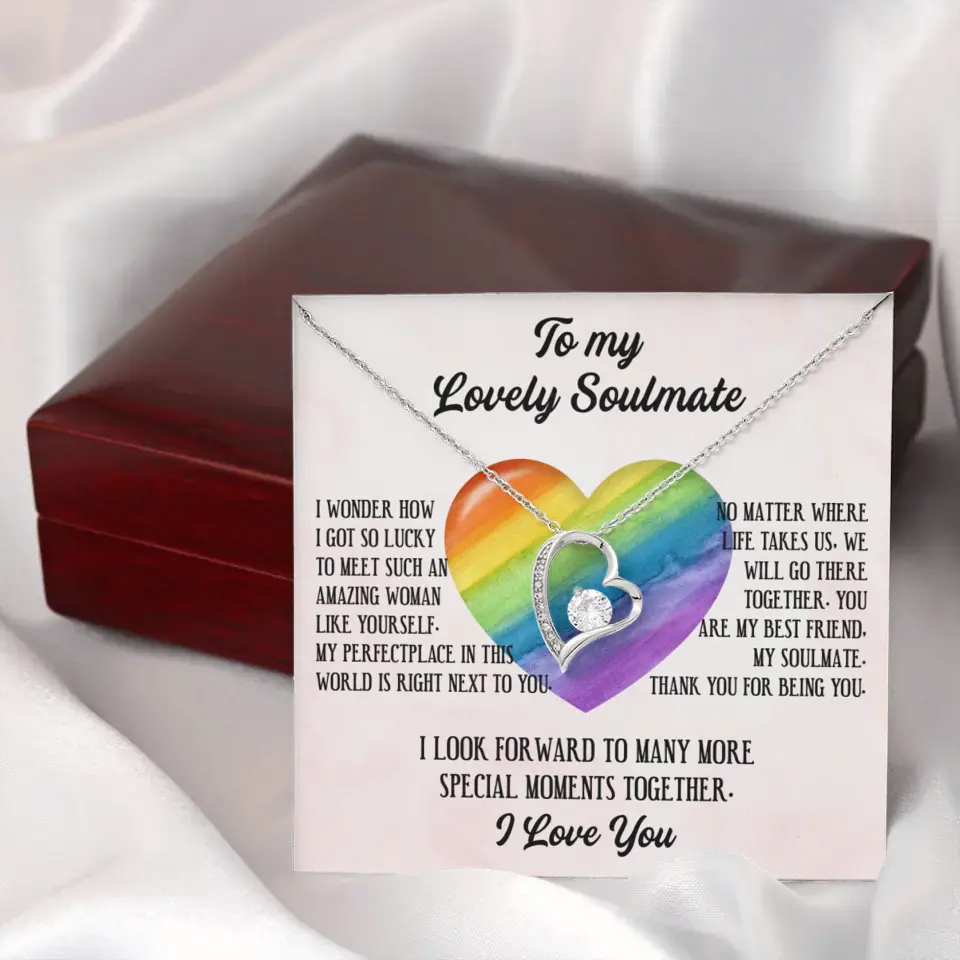 To My Lovely Soulmate I Love You Personalized Necklace