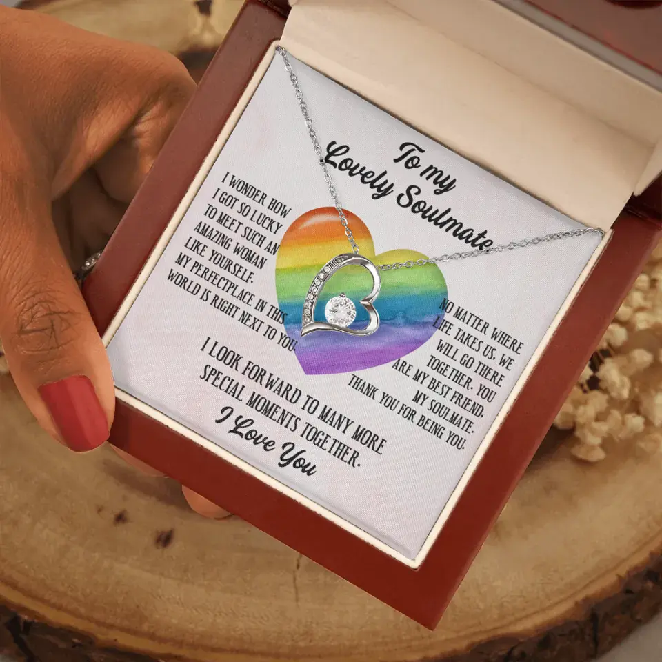 To My Lovely Soulmate I Love You Personalized Necklace