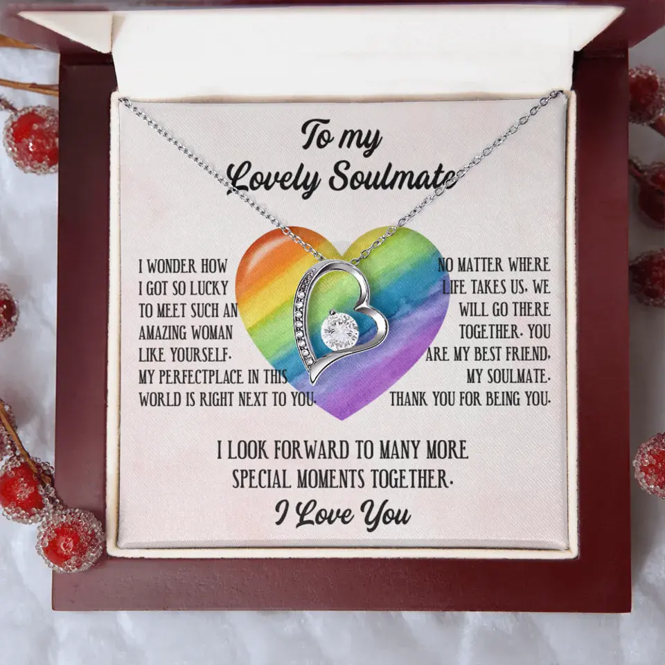 To My Lovely Soulmate I Love You Personalized Necklace