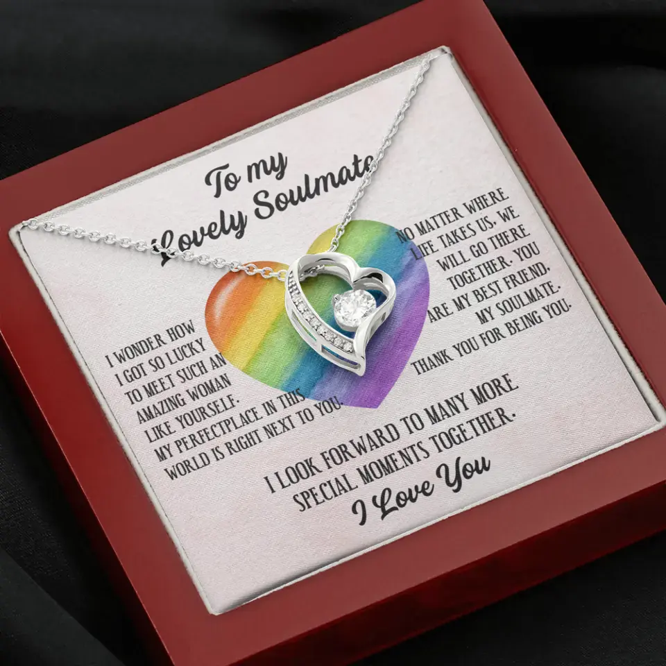 To My Lovely Soulmate I Love You Personalized Necklace