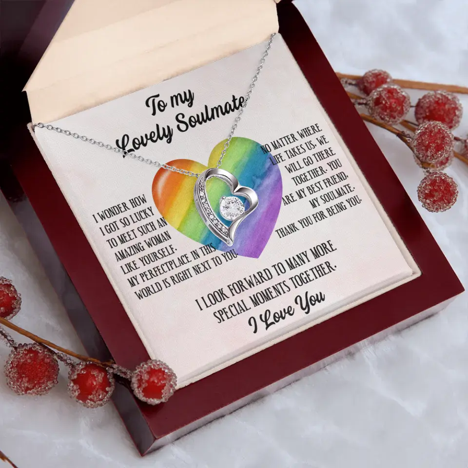 To My Lovely Soulmate I Love You Personalized Necklace